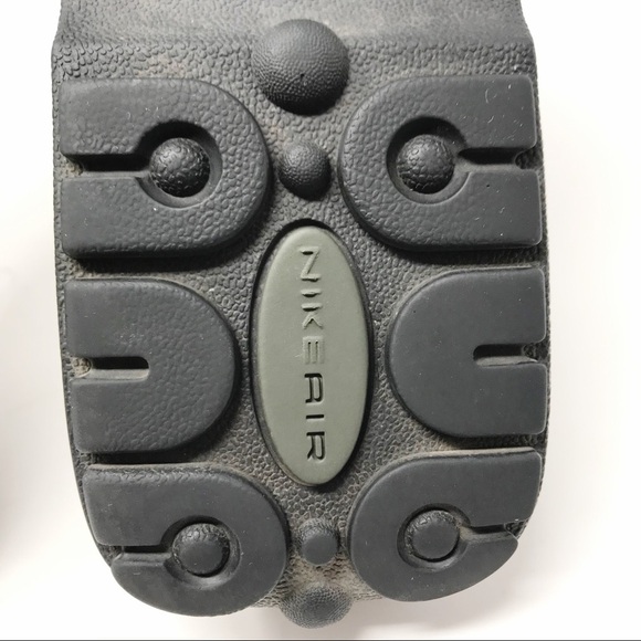 Y2K Cole Haan Nike Air Leather Double Stitch Slip On Block Heel Mules Black 8 B - Picture 10 of 12